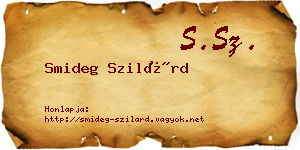 Smideg Szilárd névjegykártya